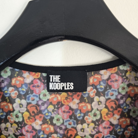 The Kooples Multicolored Top With Pleated Ruffles Medium/6 - Picture 7 of 11